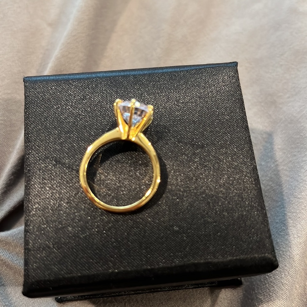 Round Solitaire Engagement Ring - image 3